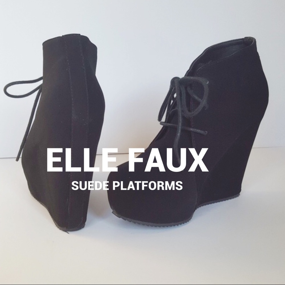 Faux Suede Platforms